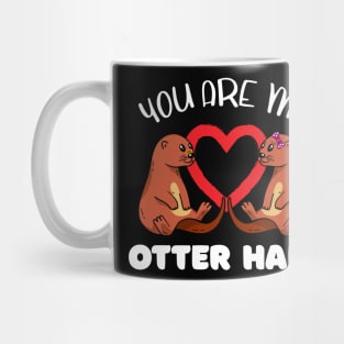 Romantic  You Are My Otter Half Couple Mug